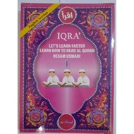 IQRA LET'S LEARN FASTER LEARN HOW TO READ AL QURAN RESAM USMANI ENGLISH VERSION  SET 1,2,3,4,5,6