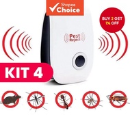 Ultrasonic Electronic Set: Mouse, Rat Destroyer, Mosquito Repellent, Killer, 4-Piece