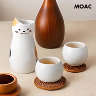 [ Ceramic Sake Set Cute Design Pottery Teacups Sake Glasses Sake Carafe for Tea Drink Sake