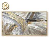 Modern gold abstract painting 60x120 plus Frame