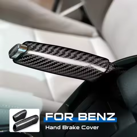 For Mercedes-Benz A B W169 W245 A170 A180 A200 Real Hard Carbon Fiber Interior Handbrake Grips Cover
