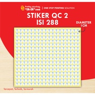 STIKER BULAT QC 1 SAMPAI 15 STIKER LINGKARAN STIKER LABEL STIKER QC DIAMETER 1CM