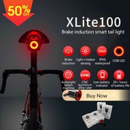 Smart Bicycle Tail Rear Light Auto Start/Stop Brake Sensing LED Flashlight IPX6 Waterproof Cycling Tail Taillight Folding Bicycle Accessories USB Charge Bike Lights