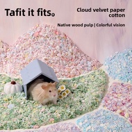 TAFIT Cloud Paper Bedding Natural Raw Pulp Hypoallergenic Absorbent Colorful Hamster Habitat