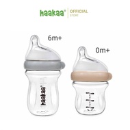 Haakaa Gen.3 Glass Baby Bottle 120ml (0m+) 180ml (6m+) Gen3 Borosilicate Gelas Food Grade Feeding Ge