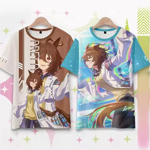 Umamusume Agnes Tachyon Japanese Game T-Shirts Anime Men Women Tee Shirt Short SleeveT Shirt Plus Si