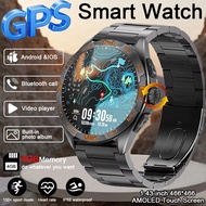 2025 New GPS DTM1 PRO Smartwatch Men Map Navigation Amoled Screen 4GB Memory Bluetooth Call Heart Ra