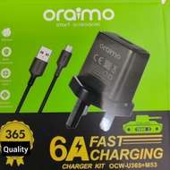 Charger Adapter ORAIMO 2A Fast Charging UK Type Adapter