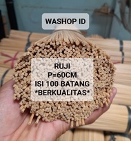 Lidi bambu 28mm jeruji sangkar burung eceran 100 batang semi kulitan