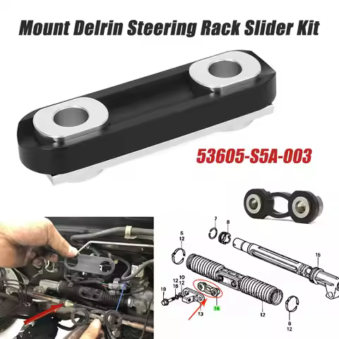 Mount Delrin Steering Rack Slider Kit For Honda Civic EP3 / DC5 Type S 2001-2006 53605-S5A-003