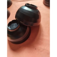 Matte Black Melamine Plastic Rice Bowl CO 15N Ø 11.4 x 5.8 cm