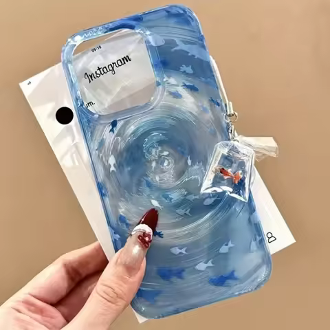 Fish Water Ripple Pattern Phone Case for Xiaomi Redmi 15 15C 14C 13 13C 12 A3 A2 A1 10 10C 9 9C 8 K6