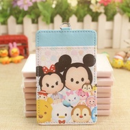 Disney Tsum Tsum Characters Mickey Minnie Winnie the Pooh Bear Chip &amp; Dale Stitch Eeyore Ezlink Card Holder With Keyring