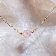 友情/親情/愛情//櫻花雨薔薇輝石//14K保色水晶項鍊