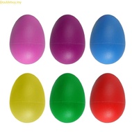 Doublebuy 6Pcs Eggs Shakers Plastic Eggs Shakers Musical Eggs Shakers Set Colorful Musical Eggs Shak