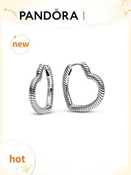 ใหม่ 925 เงินสเตอร์ลิงต่างหู แพนดอร่า Moments Heart Charm ต่างหู Charm ต่างหูผู้หญิง New Pandoraˉ 92