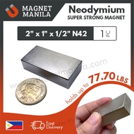 1 piece 2" x 1" x 1/2" Neodymium Magnet, N42 Super Strong Earth NdFeB magnet