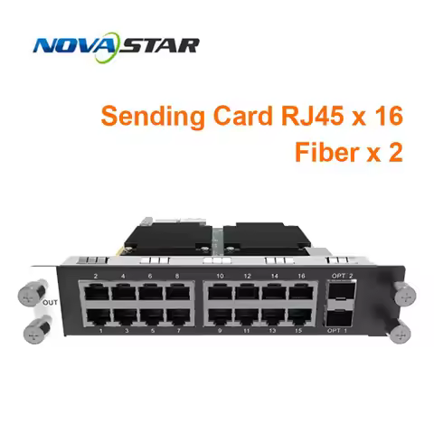 Novastar H Series Flagship Video Splicing Processor Optional Output Card RJ45 x16 Fiber x2 LED Sendi