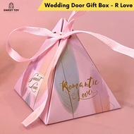 [Wholesale] Wedding Door Gift Box Kotak Kahwin Goodies Box Candy Chocolate Telur Green Blue Ribbon Pink Romantic Love