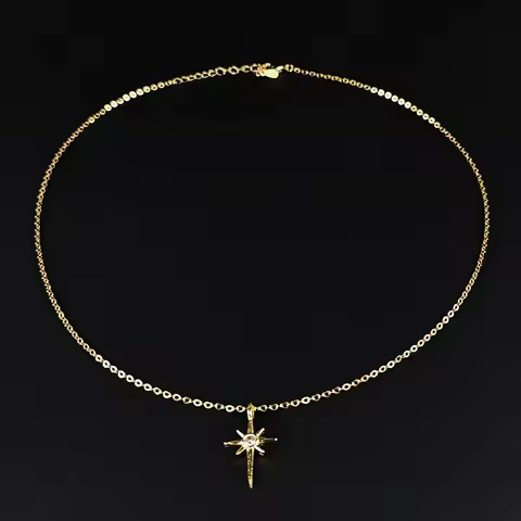 Moonso Arrival Trendy Gold Color Silver Color Star Necklace for Women Party Gift Jewelry Wholesale X