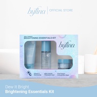 Byfina Brightening Skincare Set with Vitamin C | Cleanser Toner Moisturizer for Dull Skin Glow