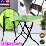 PlatMart - 7 Colour, 3 x 3 Feet Round Plastic Foldable Table Portable Table Multifunctional Table