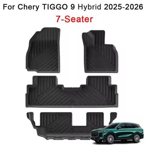 Car Floor Mats for Chery TIGGO 9 Hybrid 2025 2026 7-Seater 3D TPE Waterproof Foot Mat Right Hand Dri