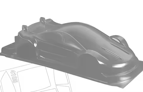 4105 1/10 Vortex Clear PC Lexan Touring Car Body Shell 190mm Width with Rear Spoiler RC On-Road Raci