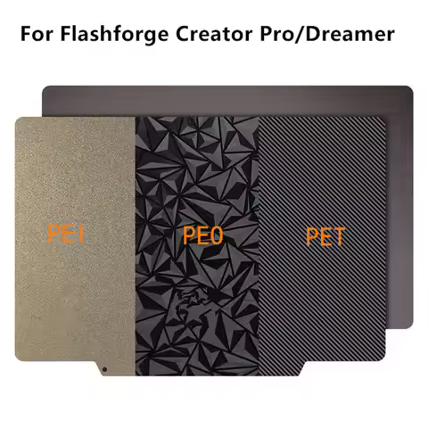 ENERGETIC For Flashforge Creator PEI PET PEO Sheet Magnetic Build Plate 152x232mm Double Side Textur