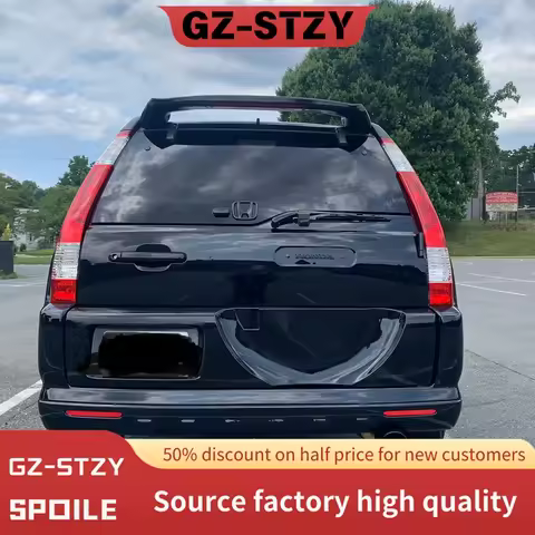 For Honda CRV 2001 2002 2003 2004 2005 2006 2007 ABS Plastic Material Car trunk lid top spoiler Auto