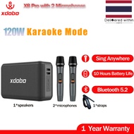 XDOBO X8 Pro 120W ลำโพงไร้สายบลูทู ธ โหมดคาราโอเกะ TWS โหมดพร้อม 2 ไมโครโฟนวูฟเฟอร์ลึกลำโพงกันน้ำ
