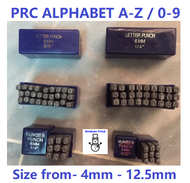 PRC ALPHABET A-Z 0-9 ( 4 - 12.5MM ) LETTER NUMBER NOMBOR PUNCH PUNCHES PLATE BOARD STAMP CHOP PUNCH 