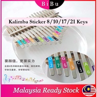 Kalimba sticker 8/10/17/21 Keys Notes Stickers Thumb Piano Sticker Cute Colourful Kalimba Sticker