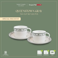 Saint James Queens Town Tea Cup Set 2(4) pcs (Gray/) - Tea Glass