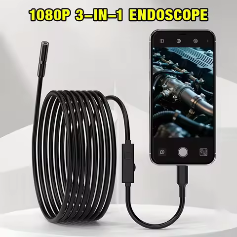7mm USB Type-C Android Endoscope Camera Flexible Snake USB Type C Hard Wire 1M 2M 3M 5M 10M Cable In