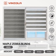 [Vinzola] Maple Woodlook Irish Korea Zebra Blinds Cord Pulley / Langsir Bidai Korea / Height 6ft / 7