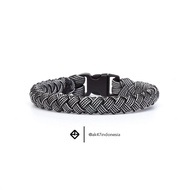Custom 550 Paracord Braided Buckle Flat Rope Bracelet