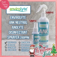 Envirolyte Solution ANK Neutral Anolyte Disinfectant 200ppm 500ml 100ml Ready to Spray bottle