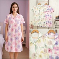 RE666 LID V-Neck Sleep Midi Dress N73