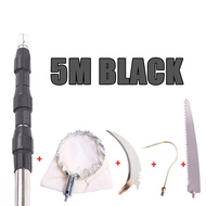 Fruit Picker 3/5/6 M Telescopic Rod High Branch Hook Pruning Branch Cutter Saw Tree Fruit Picker Bag