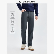 GIORDANO ผู้ชาย  กางเกงเอวกลาง กางเกงบุขนแกะ กางเกงแฟชั่นเรียบง่าย ลำลอง 18114644