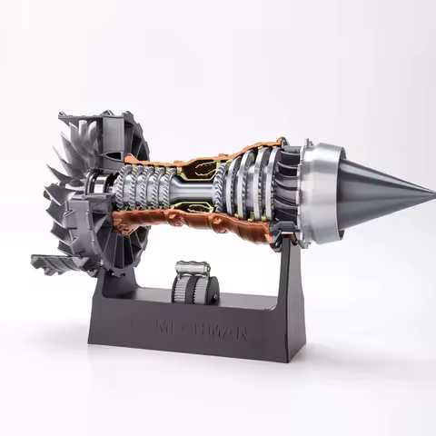 TR900 DIY Turbofan Aircraft Engine Model 3D Printed Functional Model Assembly Kit