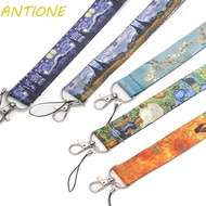 ANTIONE Van Gogh Lanyard Cute Gifts Certificate Lanyard Cell Phone Decoration Mobile Phone accessories Phone Pendant Webbing Hang Rope