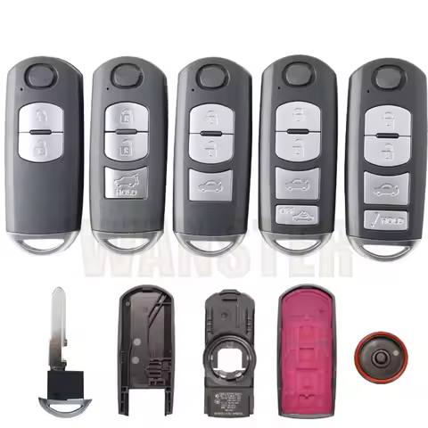 2 3 4 Bottons Car Key Case Fob Shell for Mazda 3 5 6 CX5 CX7 CX9 CX-5 CX-7 CX-9 MX-5 Miata RX-8 X-5