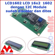 LCD 1602 LCD1602 16x2 LCD1602A dan I2C IIC module sudah disolder dites