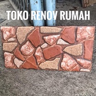 keramik dinding motif batu alam/ keramik 20x40 (timbul)/ keramik