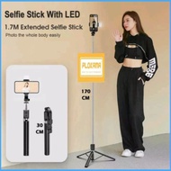 PLOKAMA TONGSIS K9 LED TONGSIS TRIPOD K9 SELFIE STICK LED 4 IN 1 170CM