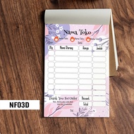 Hanabi Invoice Note/ Invoice/ Custom Receipt/ 1 2 3 ply NF03A