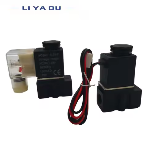 2P025-06 2p025-08 G1/8 1/4 Normally Closed Plastic Solenoid curtain two-way Water dispenser solenoid