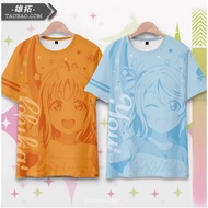 【 Hot Sale 】 LoveLive Sunshine Aqours Anime T-shirt for Girls Summer Loose Short Sleeve Student Casu